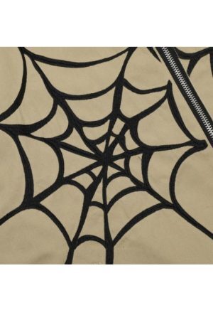 Style Core Aesthetics, New Style Trends Streetwear Spider Embroidered Jacket