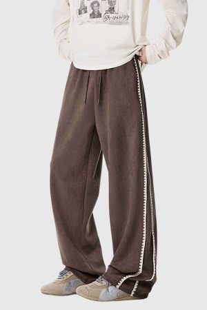 Style Core Aesthetics, New Style Trends Stripe Detail Casual Pants