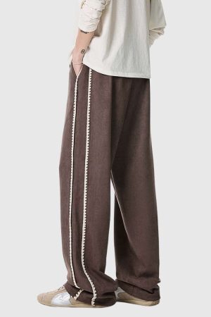 Style Core Aesthetics, New Style Trends Stripe Detail Casual Pants