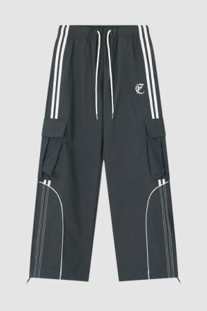 Style Core Aesthetics, New Style Trends Stripe Patchwork Design Pants