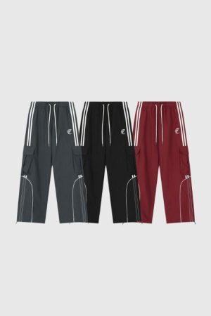 Style Core Aesthetics, New Style Trends Stripe Patchwork Design Pants