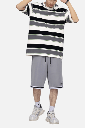 Style Core Aesthetics, New Style Trends Striped Colorblock Cotton T-Shirt
