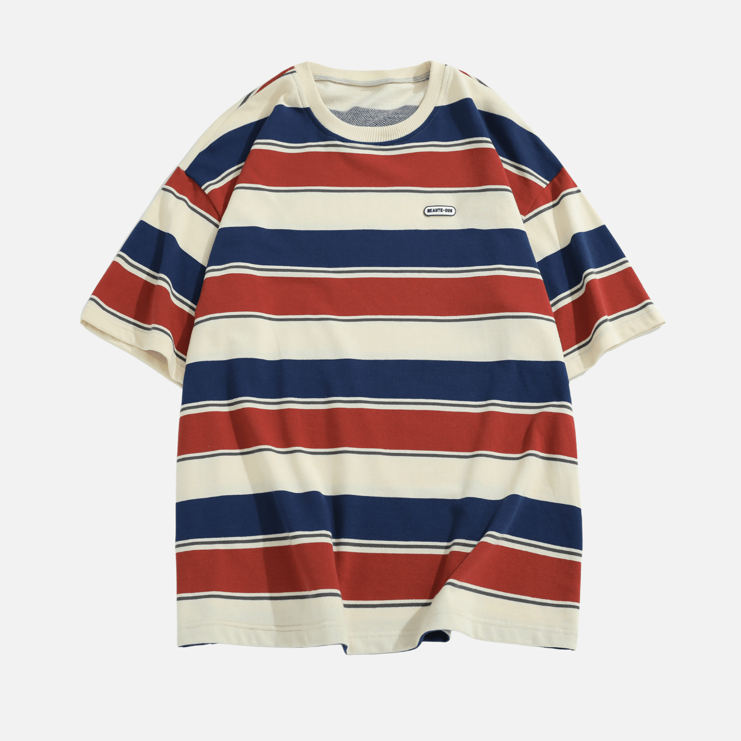 Style Core Aesthetics, New Style Trends Striped Colorblock Cotton T-Shirt