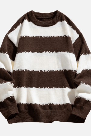 Style Core Aesthetics, New Style Trends Striped Colorblock Sweater