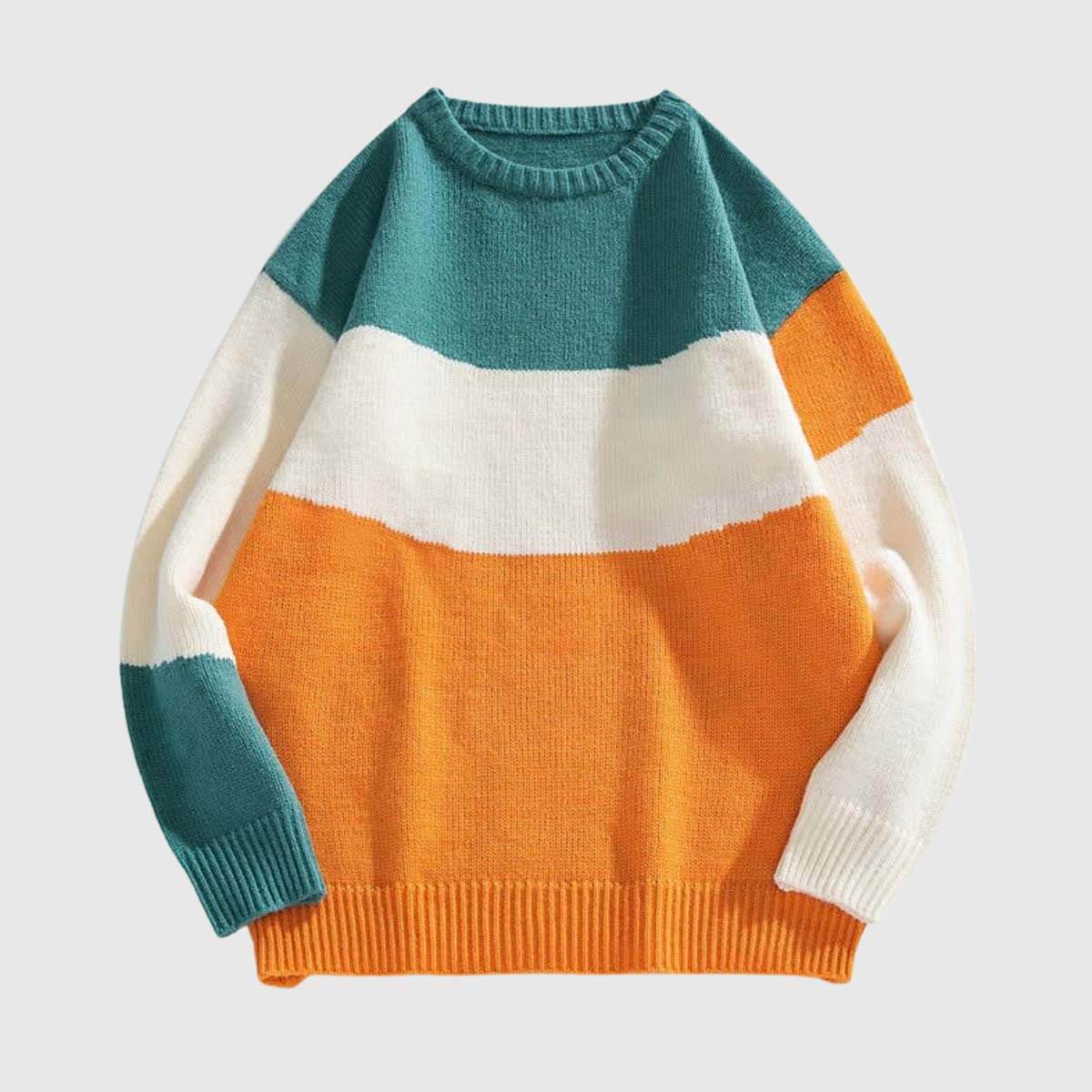 Style Core Aesthetics, New Style Trends Striped Colorblock Sweater
