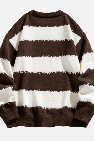 Style Core Aesthetics, New Style Trends Striped Colorblock Sweater