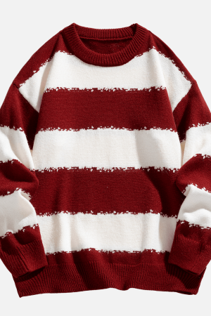 Style Core Aesthetics, New Style Trends Striped Colorblock Sweater