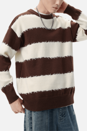 Style Core Aesthetics, New Style Trends Striped Colorblock Sweater