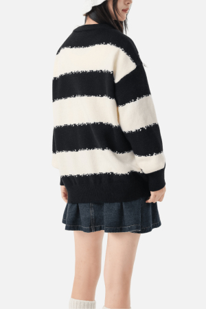 Style Core Aesthetics, New Style Trends Striped Colorblock Sweater