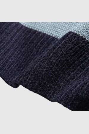 Style Core Aesthetics, New Style Trends Striped Embroidered Knit Sweater