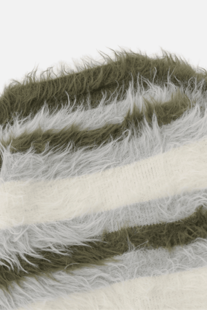 Style Core Aesthetics, New Style Trends Striped Fleece-Lined V-Neck Sweater