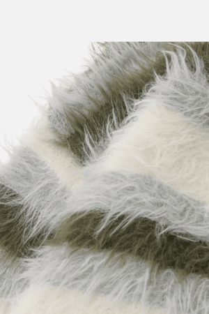 Style Core Aesthetics, New Style Trends Striped Fleece-Lined V-Neck Sweater