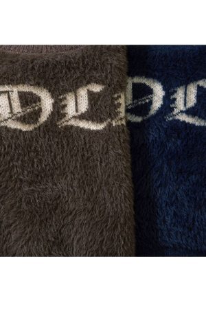 Style Core Aesthetics, New Style Trends Striped Fuzzy Cropped Sweater