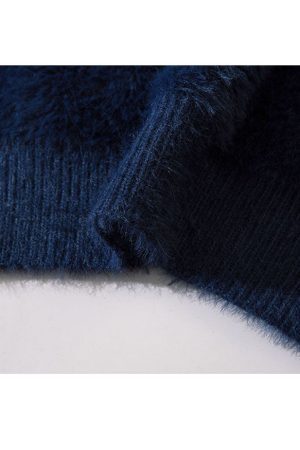 Style Core Aesthetics, New Style Trends Striped Fuzzy Cropped Sweater