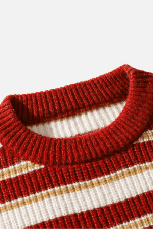 Style Core Aesthetics, New Style Trends Striped Heavy Knit Sweater