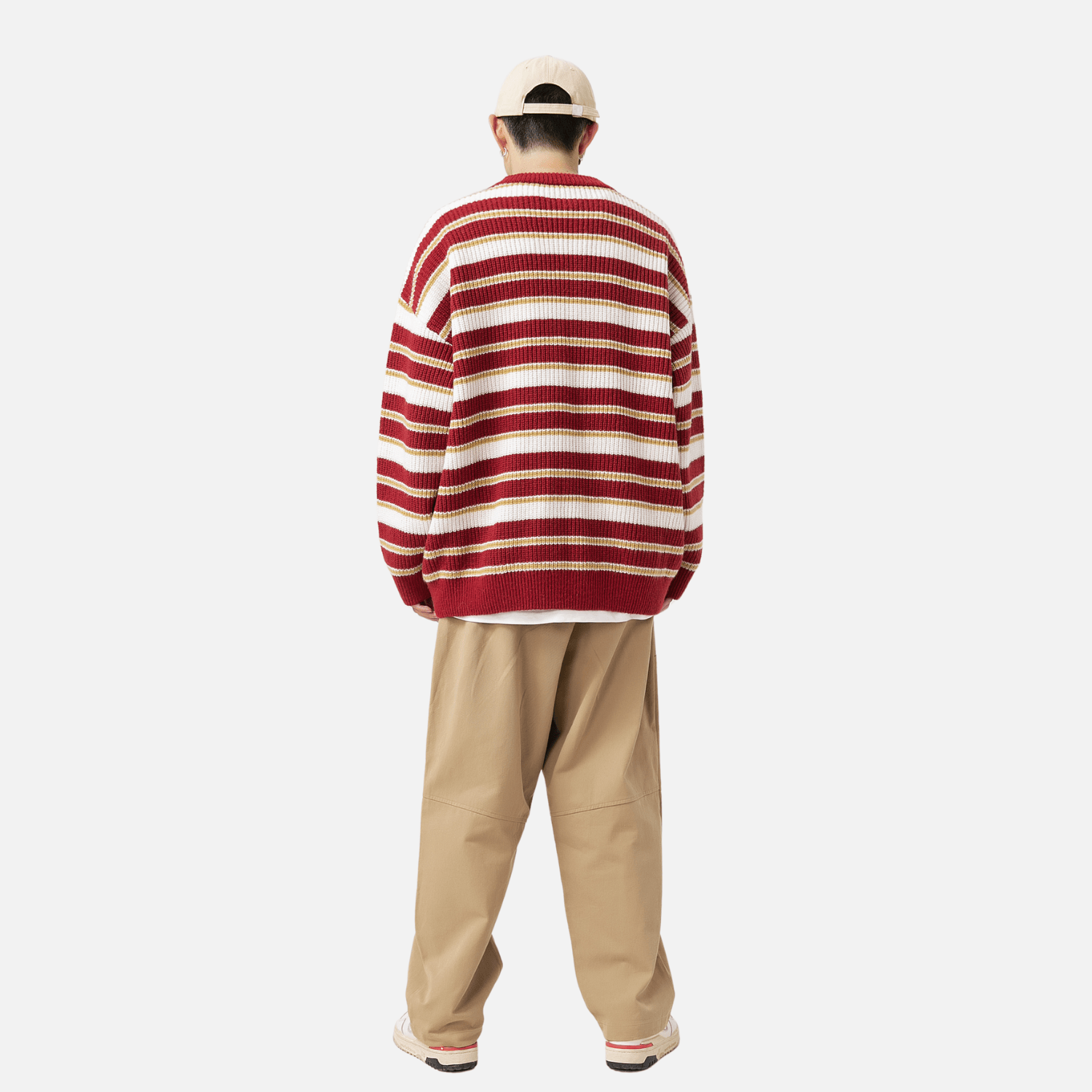 Style Core Aesthetics, New Style Trends Striped Heavy Knit Sweater Style Core Aesthetics, New Style Trends Striped Heavy Knit Sweater