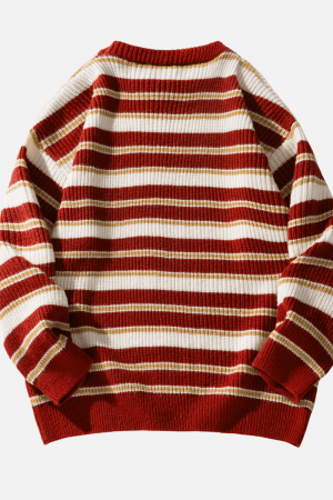 Style Core Aesthetics, New Style Trends Striped Heavy Knit Sweater