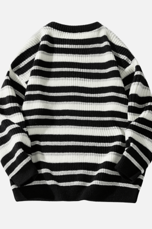 Style Core Aesthetics, New Style Trends Striped Heavy Knit Sweater