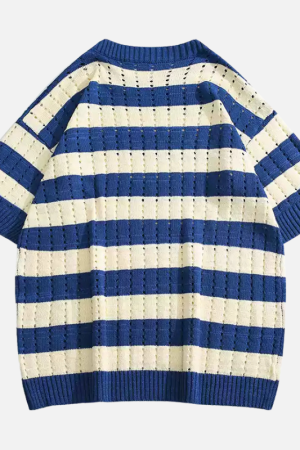 Style Core Aesthetics, New Style Trends Striped Knit T-Shirt