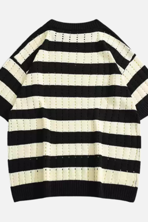 Style Core Aesthetics, New Style Trends Striped Knit T-Shirt