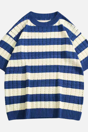 Style Core Aesthetics, New Style Trends Striped Knit T-Shirt