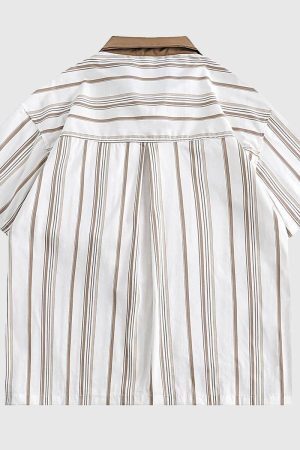 Style Core Aesthetics, New Style Trends Striped Pocket Shirt