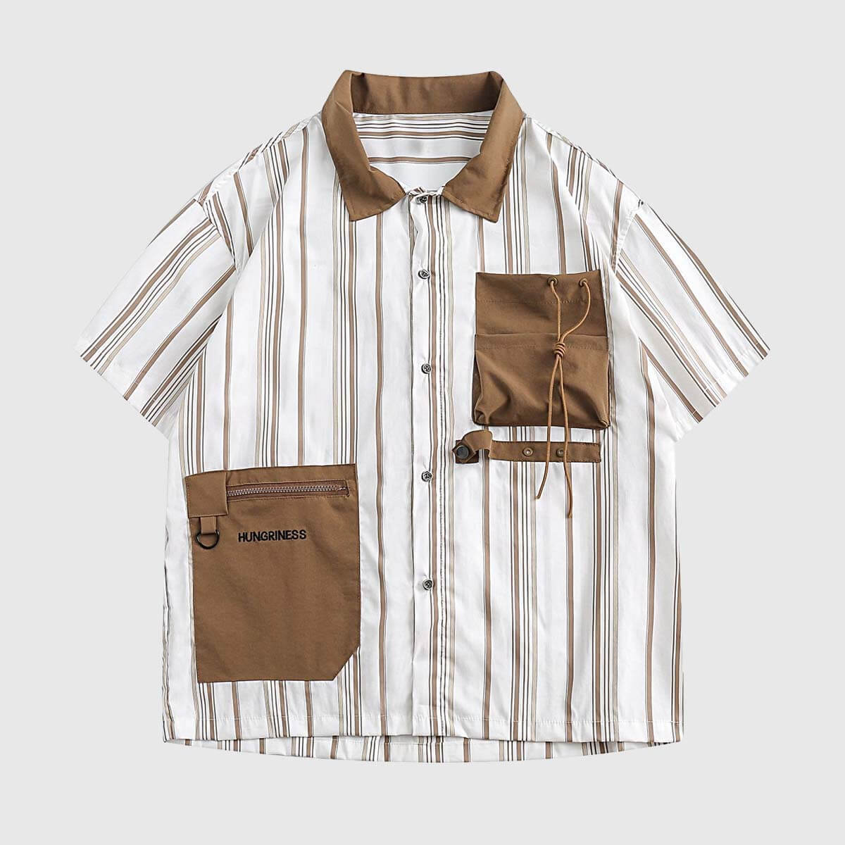 Style Core Aesthetics, New Style Trends Striped Pocket Shirt Style Core Aesthetics, New Style Trends Striped Pocket Shirt
