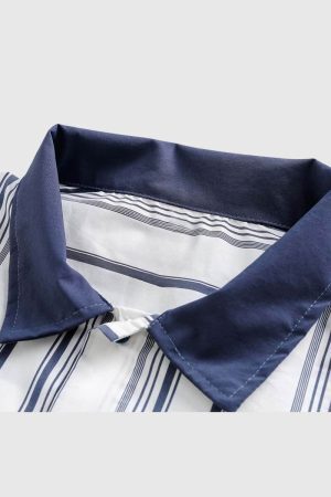 Style Core Aesthetics, New Style Trends Striped Pocket Shirt