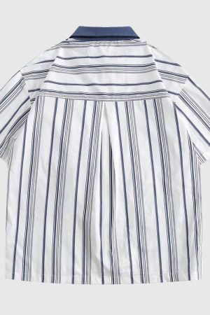 Style Core Aesthetics, New Style Trends Striped Pocket Shirt