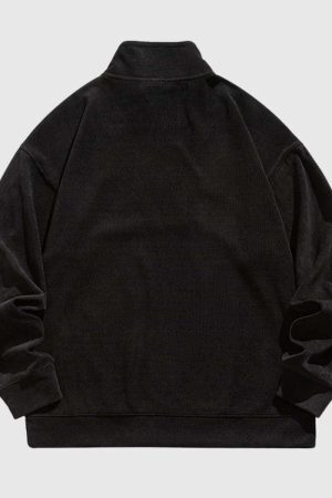 Style Core Aesthetics, New Style Trends Striped Sleeve Half-Zip Pullover