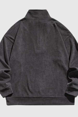 Style Core Aesthetics, New Style Trends Striped Sleeve Half-Zip Pullover