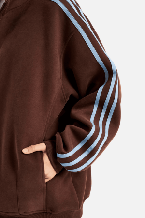 Style Core Aesthetics, New Style Trends Striped Stand Collar Jacket