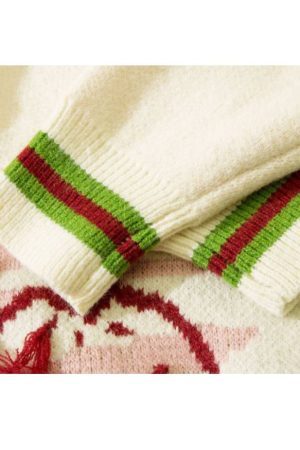 Style Core Aesthetics, New Style Trends Stylish Cherry Pattern Sweater