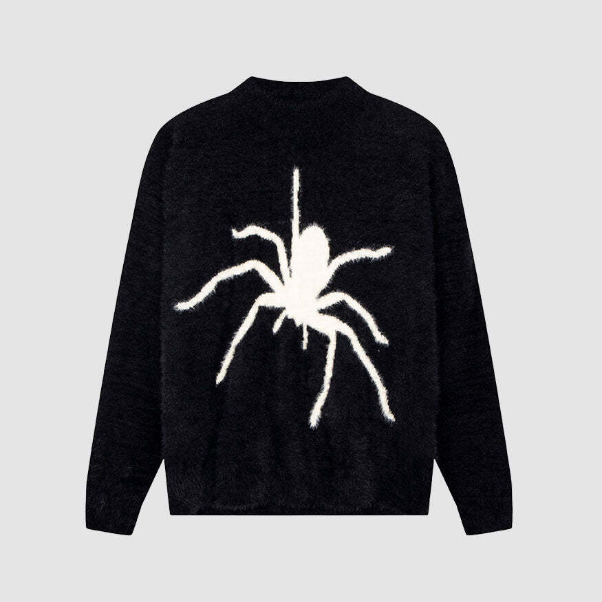 Style Core Aesthetics, New Style Trends Stylish Spider Pattern Sweater