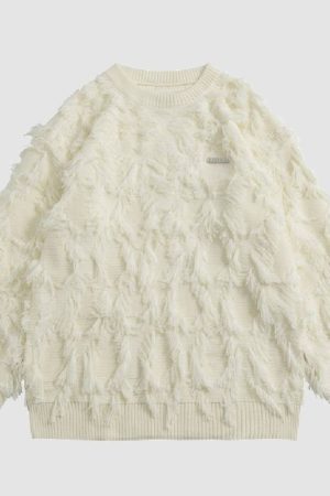 Style Core Aesthetics, New Style Trends Stylish Tassel Knit Sweater