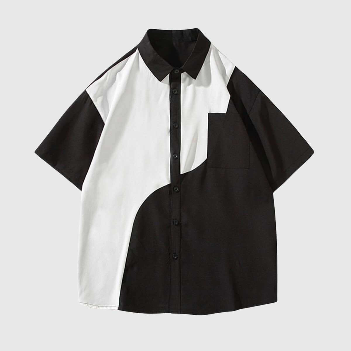 Style Core Aesthetics, New Style Trends Stylish Two-Tone Casual Shirt