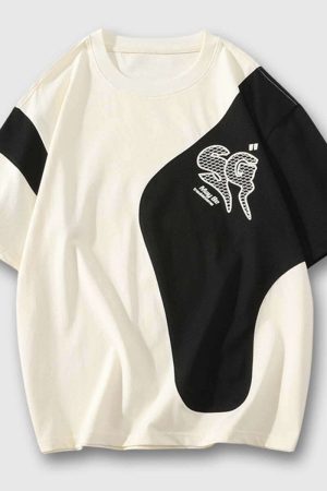 Style Core Aesthetics, New Style Trends Summer Colorblock Tee