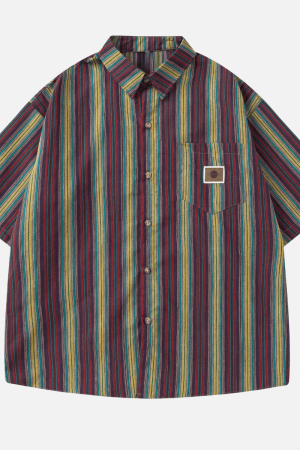 Style Core Aesthetics, New Style Trends Summer Vintage Striped Shirt