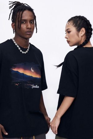 Style Core Aesthetics, New Style Trends Sunset Print Tee