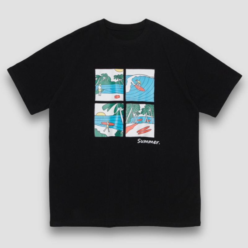 Style Core Aesthetics, New Style Trends Surf Print Couple Tee