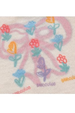 Style Core Aesthetics, New Style Trends Sweet Bow & Flower Print Cropped Sweater