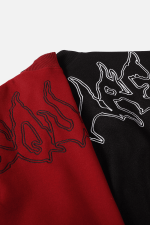 Style Core Aesthetics, New Style Trends Symbol Embroidery PU Leather Stitching Baseball Jacket