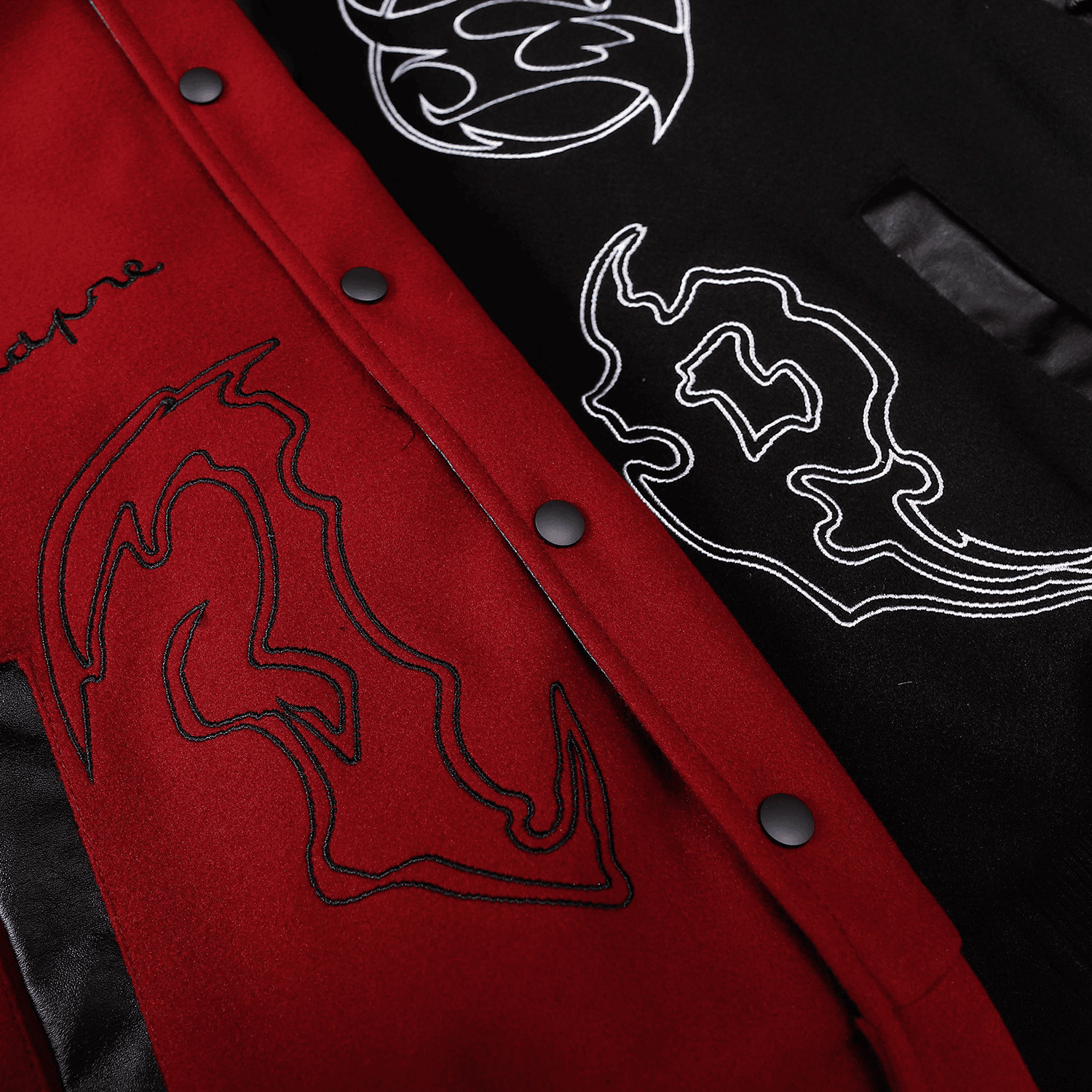 Style Core Aesthetics, New Style Trends Symbol Embroidery PU Leather Stitching Baseball Jacket Style Core Aesthetics, New Style Trends Symbol Embroidery PU Leather Stitching Baseball Jacket