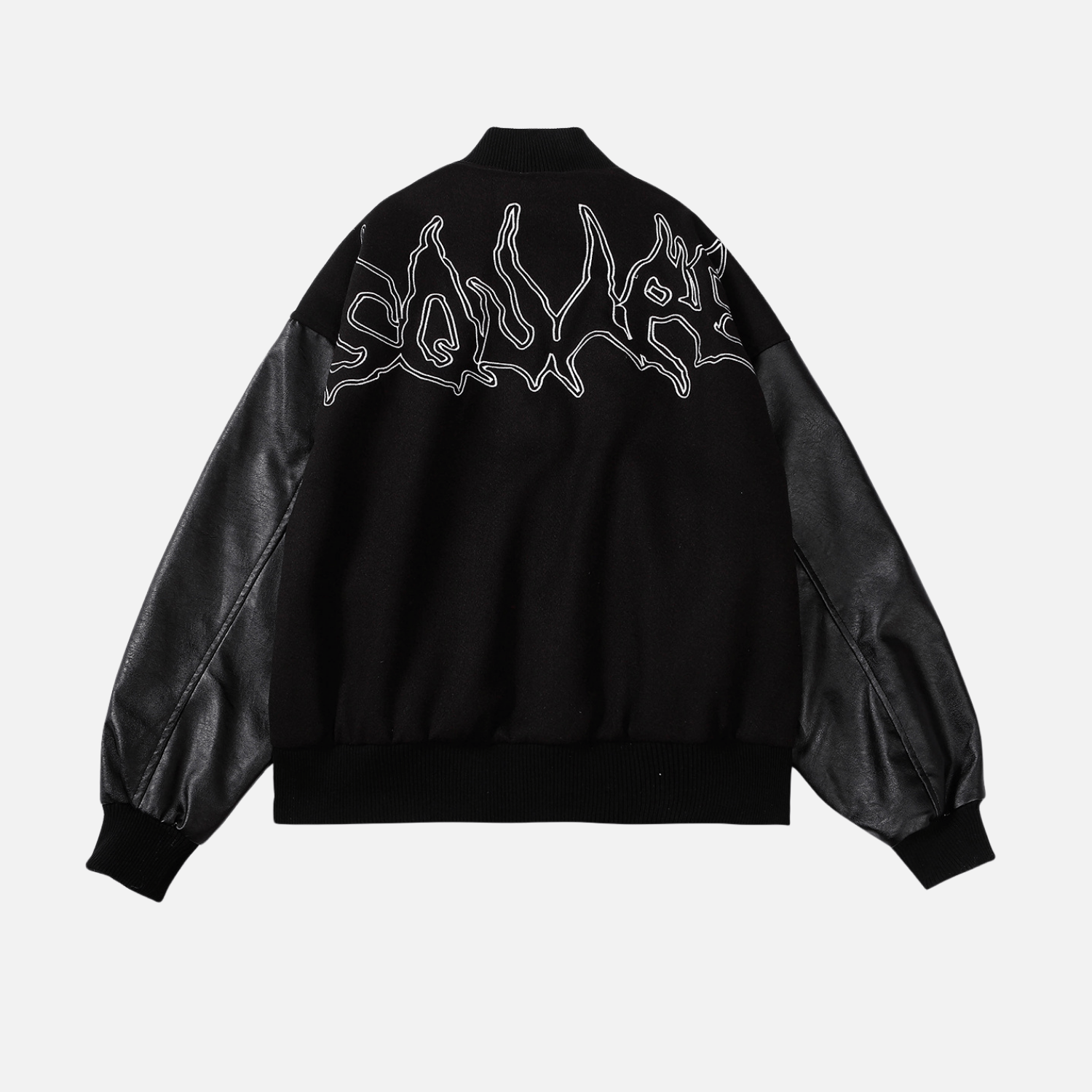 Style Core Aesthetics, New Style Trends Symbol Embroidery PU Leather Stitching Baseball Jacket Style Core Aesthetics, New Style Trends Symbol Embroidery PU Leather Stitching Baseball Jacket