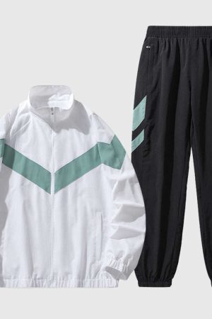 Style Core Aesthetics, New Style Trends Taffeta Jacket and Casual Pants Set