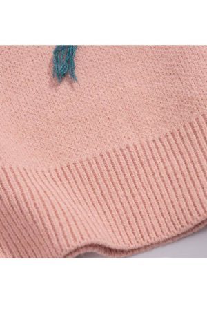 Style Core Aesthetics, New Style Trends Tassel Flower Pattern Sweater