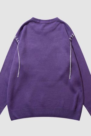 Style Core Aesthetics, New Style Trends Tassel Heart Pattern Sweater