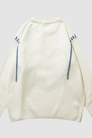 Style Core Aesthetics, New Style Trends Tassel Heart Pattern Sweater