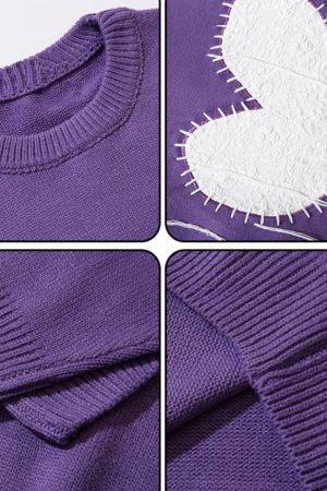 Style Core Aesthetics, New Style Trends Tassel Heart Pattern Sweater