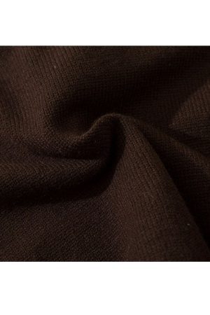 Style Core Aesthetics, New Style Trends Tassel Letter Embroidery Halter Neck Cropped Sweater